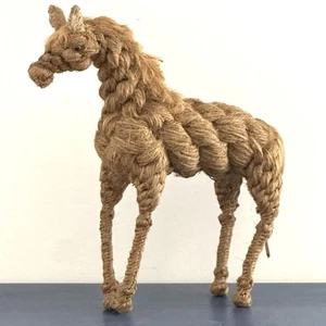 Kay Bojesen Jorgen Bloch Danish Mid Century Vintage Jute geflochten Seil Pferd - Bild 1 von 7