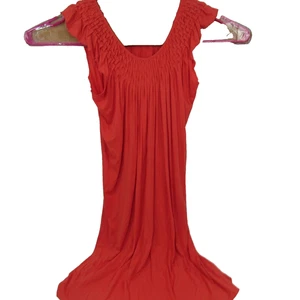 De Jour Dress 1X Coral sleeveless Front Gathered dress - Picture 1 of 6