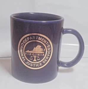 Virginia Criminal Justice Services Coffee Cup Mug Collectible Vintage Free Shipp - Picture 1 of 4