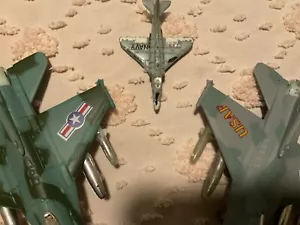 Vintage Die Cast Fighter Jet Plane USAF & Navy - Picture 1 of 3