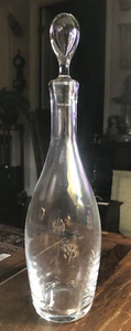 St. Louis Crystal “Amadeus” Decanter 15” W/ Airtrap Unique Stopper! Signed - Picture 1 of 3