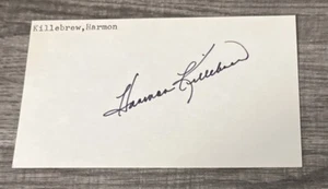 Harmon Killebrew SIGNED Auto INDEX CARD - Picture 1 of 1