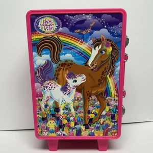 Rare Vintage Lisa Frank Rainbow Chaser Horses Pink Suitcase Rolling Luggage. - Picture 1 of 24