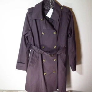 Glam Boutique Womens Purple Button Up Trench Coat Cotton Size XL NWT - Picture 1 of 10
