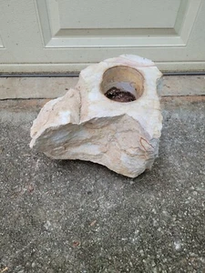 Unique Vintage Rock Swivel Planter  9 Inch 11  Inch - Picture 1 of 8