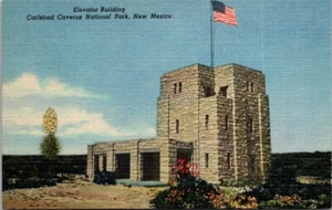 Karlsbad New Mexico Neuwertig Aufzug Gebäude Karlsbad Höhlen Nationalpark Postkarte - Bild 1 von 2
