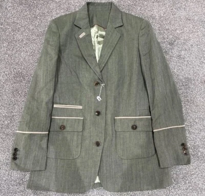Purdey Ladies Linen/Wool Carnel Jacket - Green - New - Rare - Size 10 - Image 1 of 4
