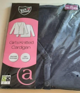 Girls School Cardigan Uniform School Wear CardiganButton Long Sleeve 10-11 year - Picture 1 of 9