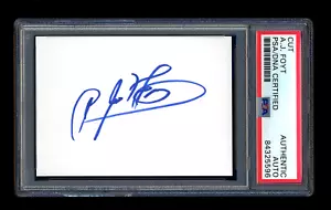 A. J. FOYT SIGNED MINT CUT PSA/DNA SLABBED AUTOGRAPHED INDY 500 WINNER NASCAR - Picture 1 of 1