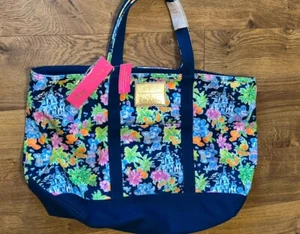 Disney Parks Lilly Pulitzer Fantasyland Castle Mickey Mercato Tote Bag NEW! - Picture 1 of 3