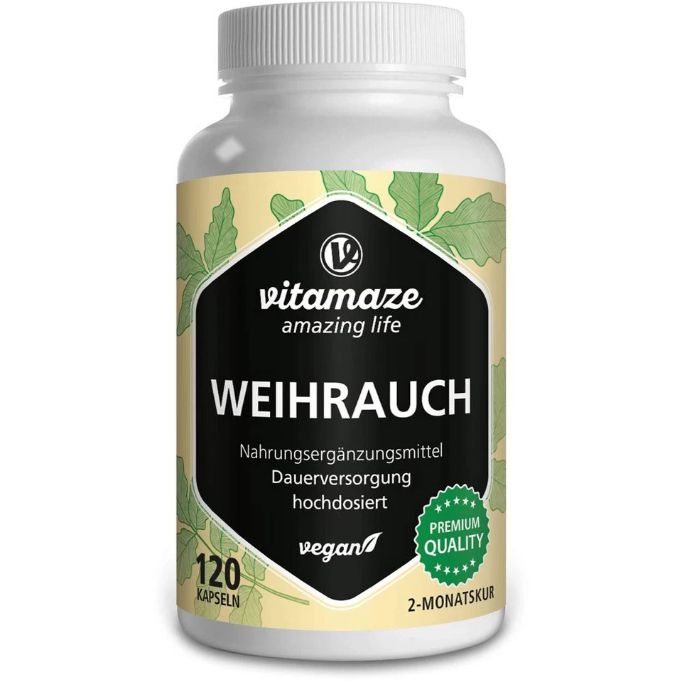 VITAMAZE GMBH WEIHRAUCH 900 mg hochdosiert vegan Kapseln 120 St PZN16018663