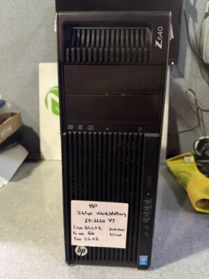 Torre de estación de trabajo HP Z640 2x Xeon E5 2620 V3 2,40 GHz 16 GB 2x500 HD DVDRW Linux Foto 1 de 4