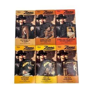 ZORRO Walt Disney VHS Vol 1 Thru Vol 6 Guy Williams Collection! - Picture 1 of 11