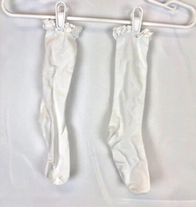Jefferies Socks, Girl’s Size Medium, 2-Pack, White/Navy - Picture 1 of 4