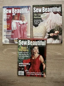 LOT: 2000, ‘02 SEW BEAUTIFUL MAGAZINES, EUC, Patterns, Smocking, Holiday, French - Picture 1 of 14