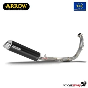 Sistema de escape Arrow Thunder homologado oscuro para Yamaha MT125 2020 - Imagen 1 de 8