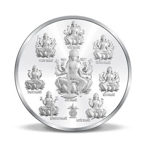 Moneda de regalo de plata Precious Moments God Ashta Laxmi moneda de 10 gramos buena suerte - Imagen 1 de 4