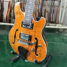 Guitarra eléctrica de fábrica 6 cuerdas Languedoc parte superior de arce dividida de fábrica pastillas HH for sale