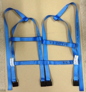  Juego de red de ruedas de carretilla de remolque correas para cesta de coche DEMCO ganchos planos AZUL EE. UU. 2T - Imagen 1 de 4