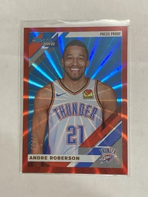 2019-20 Panini Donruss Andre Roberson Red Laser Press Proof /99 - Thunder - Image 1 of 2