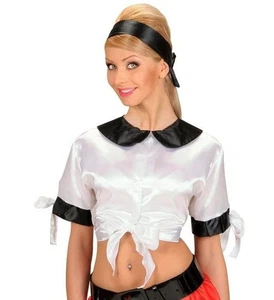 Ladies Satin Tie Top 1960s - Picture 1 of 5