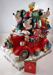 LE Large Christopher Radko Cookie Jar Mickey Mouse Minnie Christmas Fire Truck - Imagen 1 de 24
