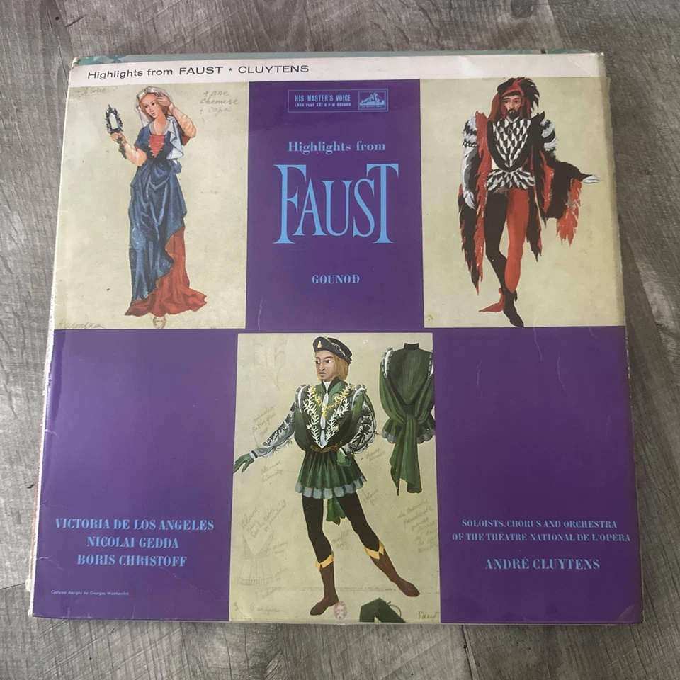 ASD 412 Gounod Faust Highlights / De Los Angeles / Gedda / Cluytens W/G - Image 1 of 4