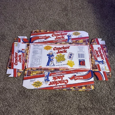 3 1998 Flat Boxes For The Original Cracker Jack Caramel Coated Popcorn & Peanuts - Image 1 of 4