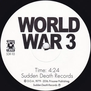 D.O.A. - World War 3 (7" Single) - Imagen 1 de 1
