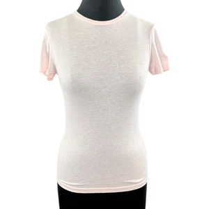 JAMES PERSE Light Pink Fitted Standard Short Sleeve Tee Crewneck Slim Fit 2 M - Picture 1 of 8