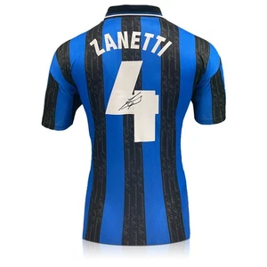 Javier Zanetti Signed Inter Milan 1998 Football Shirt - Picture 1 of 4