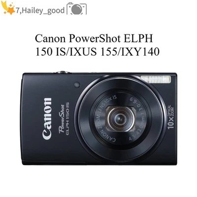 Canon PowerShot ELPH 150 IS/IXUS 155/IXY140 CCD-Digitalkamera 20 MP Schwarz - Bild 1 von 4