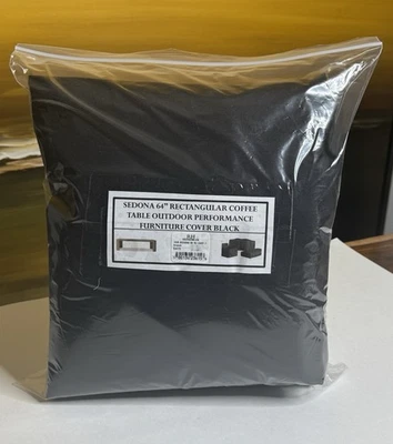 Restoration Hardware Sedona 64" Coffee Table Outdoor Furniture Cover Black $415 - Image 1 of 4