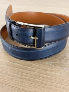 Magnanni Telante Leather Belt - 1510 Navy - Size 38 - Made In Spain - Picture 1 of 7