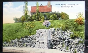 Vtg. PC -Indian Springs, Schenley Park - Pittsburg,Pa, unposted - Picture 1 of 2