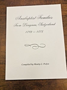 Anabaptist Families from Langnau Switzerland 1749-1875 Genealogy History Book - Picture 1 of 16
