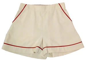 NWT SHANGHAI TANG Ivory Dressy Shorts w/ Red Detail Girls 6-7 - Picture 1 of 3