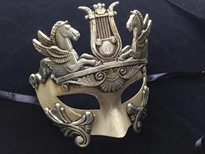 Silver Hercules Greek Venetian Masquerade Mask - Image 1 of 2