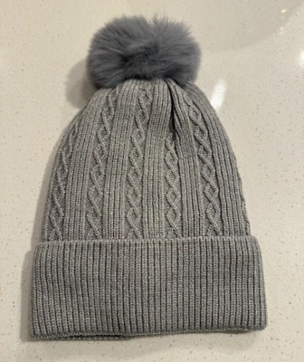 Gorro de punto acanalado para mujer, gris, talla única Foto 1 de 4