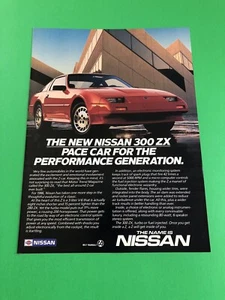 1986 DATSUN 300 ZX TURBO ORIGINAL PRINT AD ADVERTISEMENT PRINTED - Picture 1 of 1