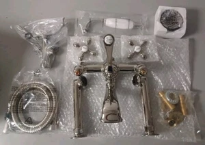 Sopher Deck Mounted Tub Filler with Handshower in Chrome - Picture 1 of 10