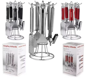 Morphy Richards Kitchen Utensils Set, Utensil Pot with Stainless Steel Utensils - Picture 1 of 1