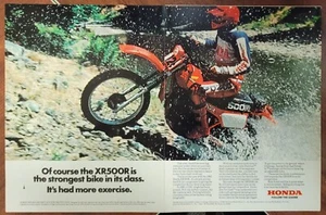 1982 Honda XR500R 2p Motorcycle Print Ad - Picture 1 of 1