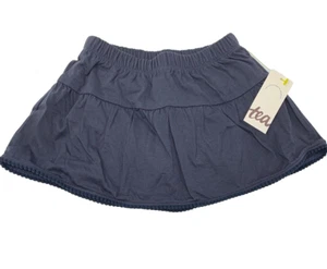 Neu mit Etikett Tea Collection Skort-Rock Mädchen 3 3T indigoblau Bommelborte - Bild 1 von 8