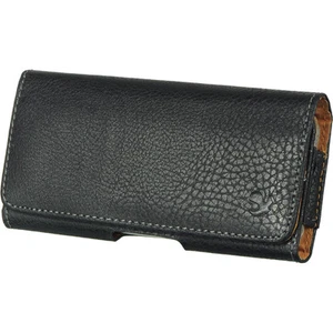 BLACK LEATHER CASE HOLSTER BELT CLIP POUCH FOR IPHONE 4S 5S WATERPROOF ARMOR NEW - Picture 1 of 3