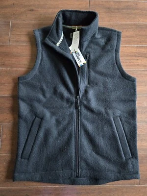 NWT SmartWool Jacket Mens Black Hudson Trail Wool Blend Fleece Vest Size Medium - Image 1 of 4
