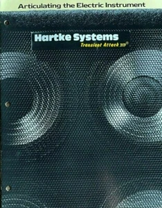 Folleto/catálogo original de distribuidor doble pliegue de sistemas de gabinete de bajos Hartke 1988 - Imagen 1 de 3