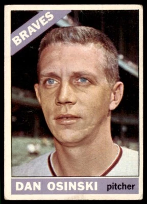 1966 Topps Baseball Card (Damaged) Dan Osinski B Atlanta Braves #168 - Image 1 of 2