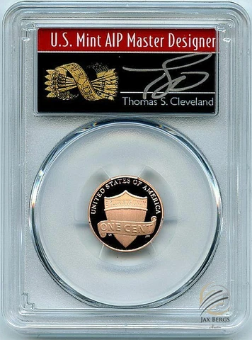 🇺🇸2020 S 1C Lincoln Cent PCGS PR70DCAM FDOI SIGNED BY Thomas Cleveland Arrows Cover