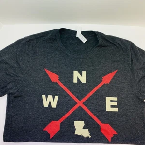 Louisiana Proud Herren Medium T-Shirt North West East anthrazit grau Lafayette - Bild 1 von 4